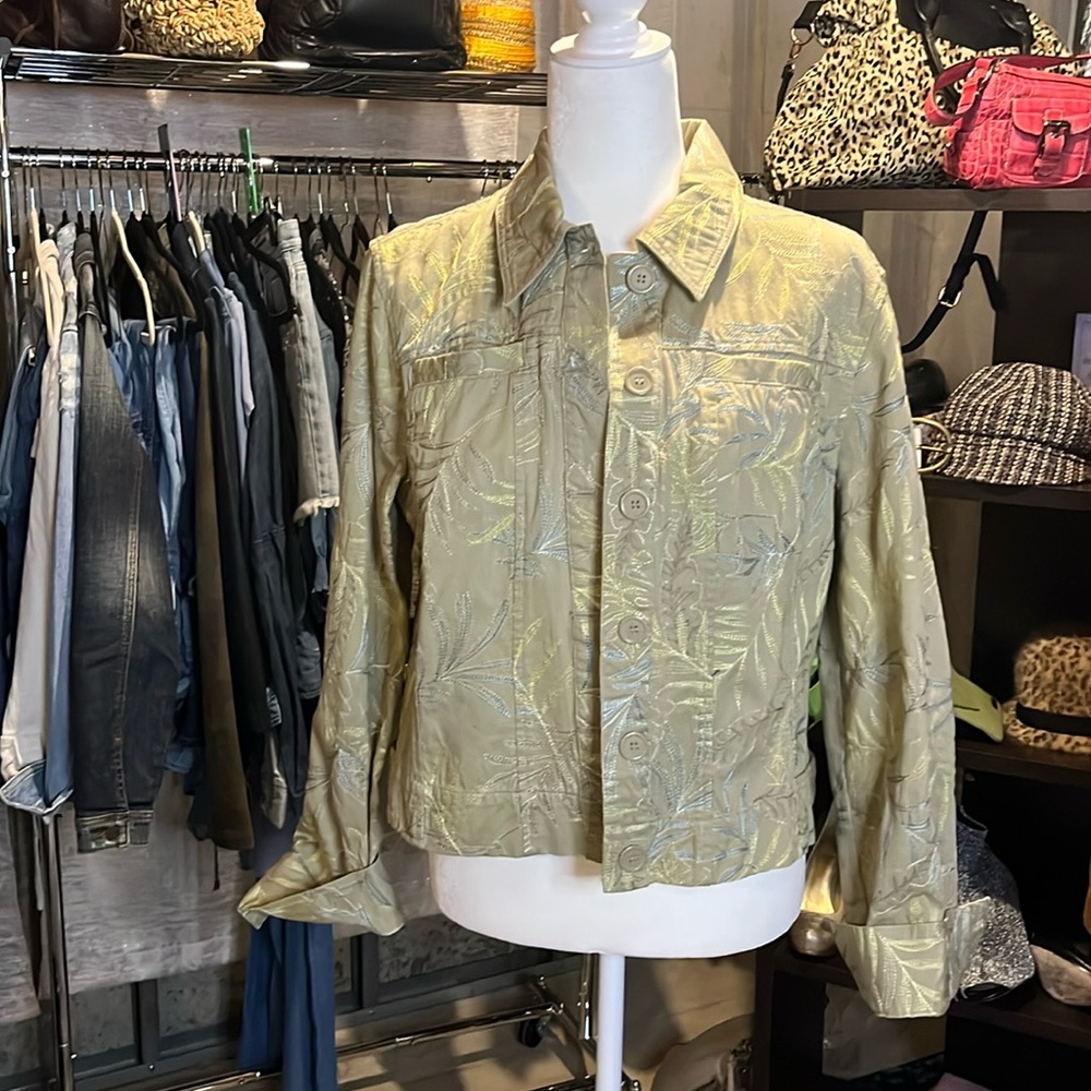 Khaki embroidered jacket